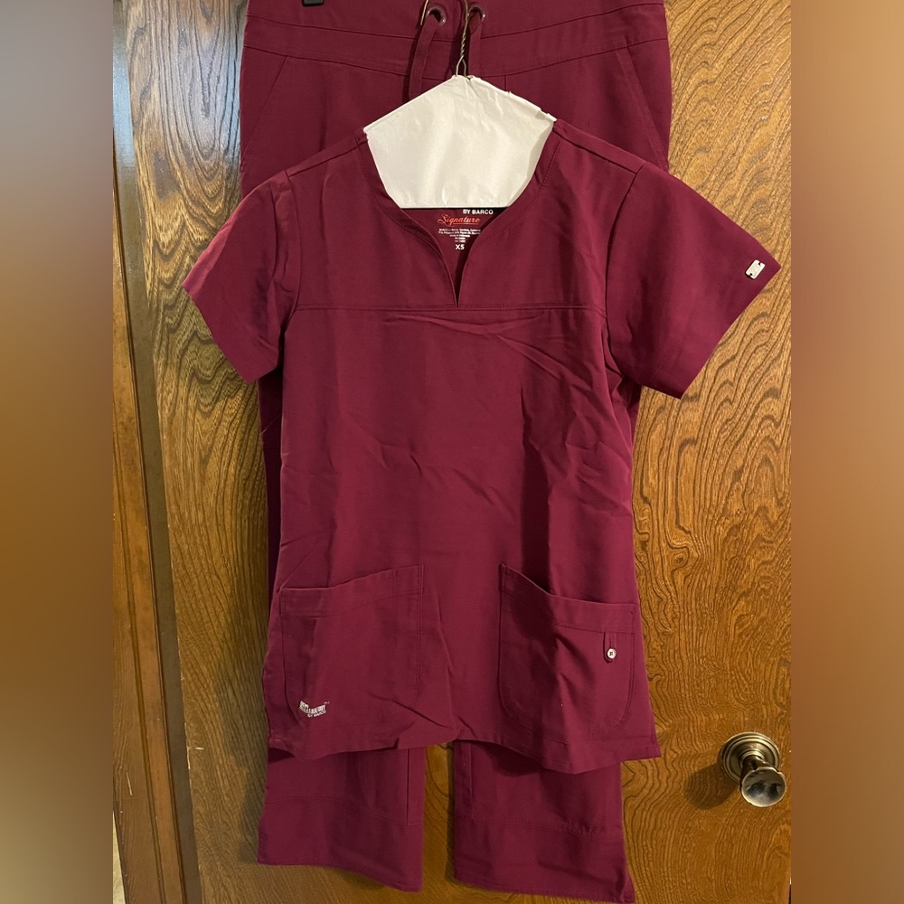 Wine Red Scrub Set